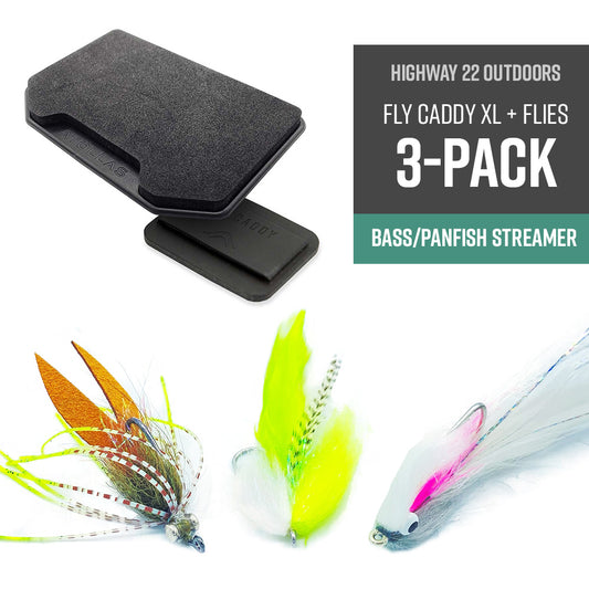 Fly Caddy XL + Bass/Panfish Streamer Flies 3-Pack | Highway 22 Outdoors