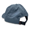 Slate blue cap with a black strap on a white background
