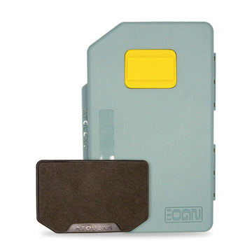 Atollas 2GO Fly Box paired with a Fly Caddy XL clippable fly patch on a white background