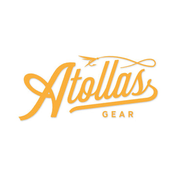 Gold Atollas Script Logo Sticker